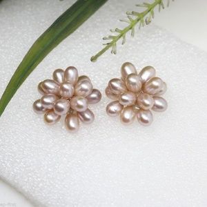 Cluster Faux Pearl Ladies SS Post earrings
